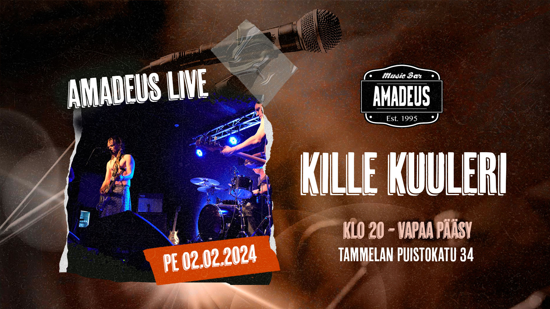 Kille Kuuleri livekeikka Amadeus 02.02.2024