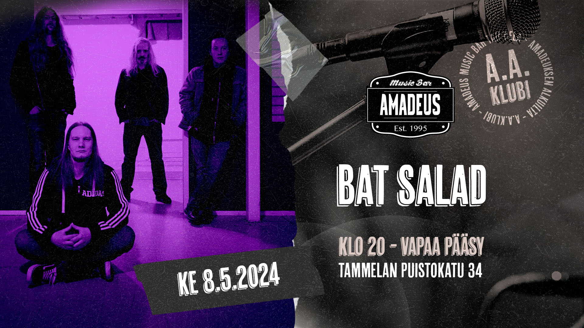 Bat salad Amadeus Music Bar Tampere